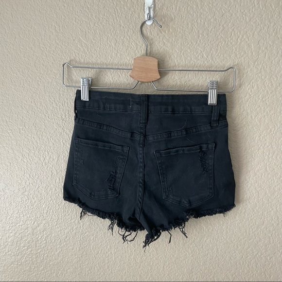 I&M Jean's High Waist Kylie button fly distress shorts - Picture 3 of 4